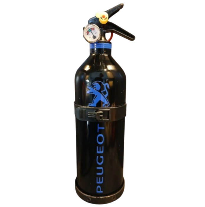 Extincteur fait mains sur le thème de PEUGEOT